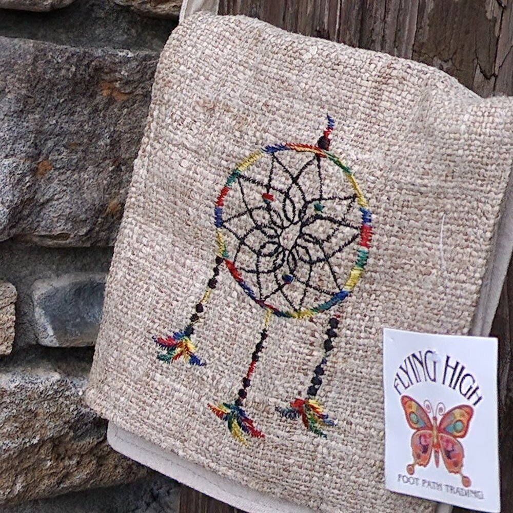 Boho Dreamcatcher Crossbody Hemp Bag NWT